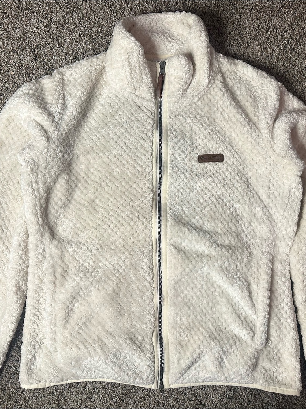 Columbia Cream Sherpa Full-Zip Jacket